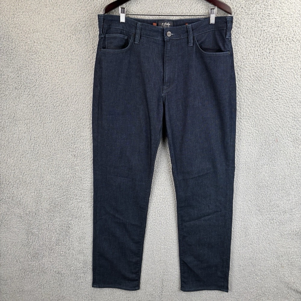 34 Heritage Jeans Mens 38x32 Dark Wash Stretch Cotton Blend